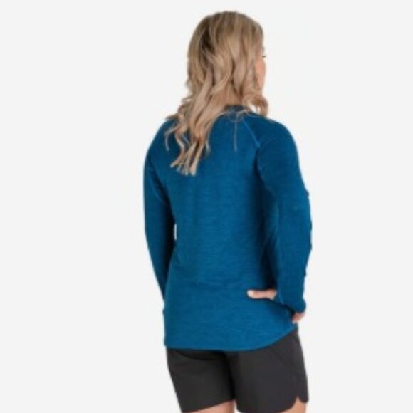 NRS  Silkweight Blue Long Sleeve Shirt XL Women's Baselayer UPF - Picture 2 of 5